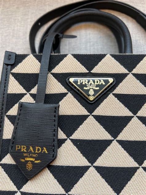 prada jacquard micro|Prada Symbole jacquard fabric micro bag.